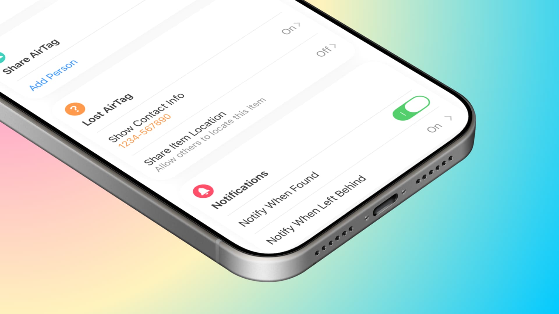 Wie stellen Sie Ihren AirTag oder ein anderes Tracking-Gerät im Verlustmodus ein?