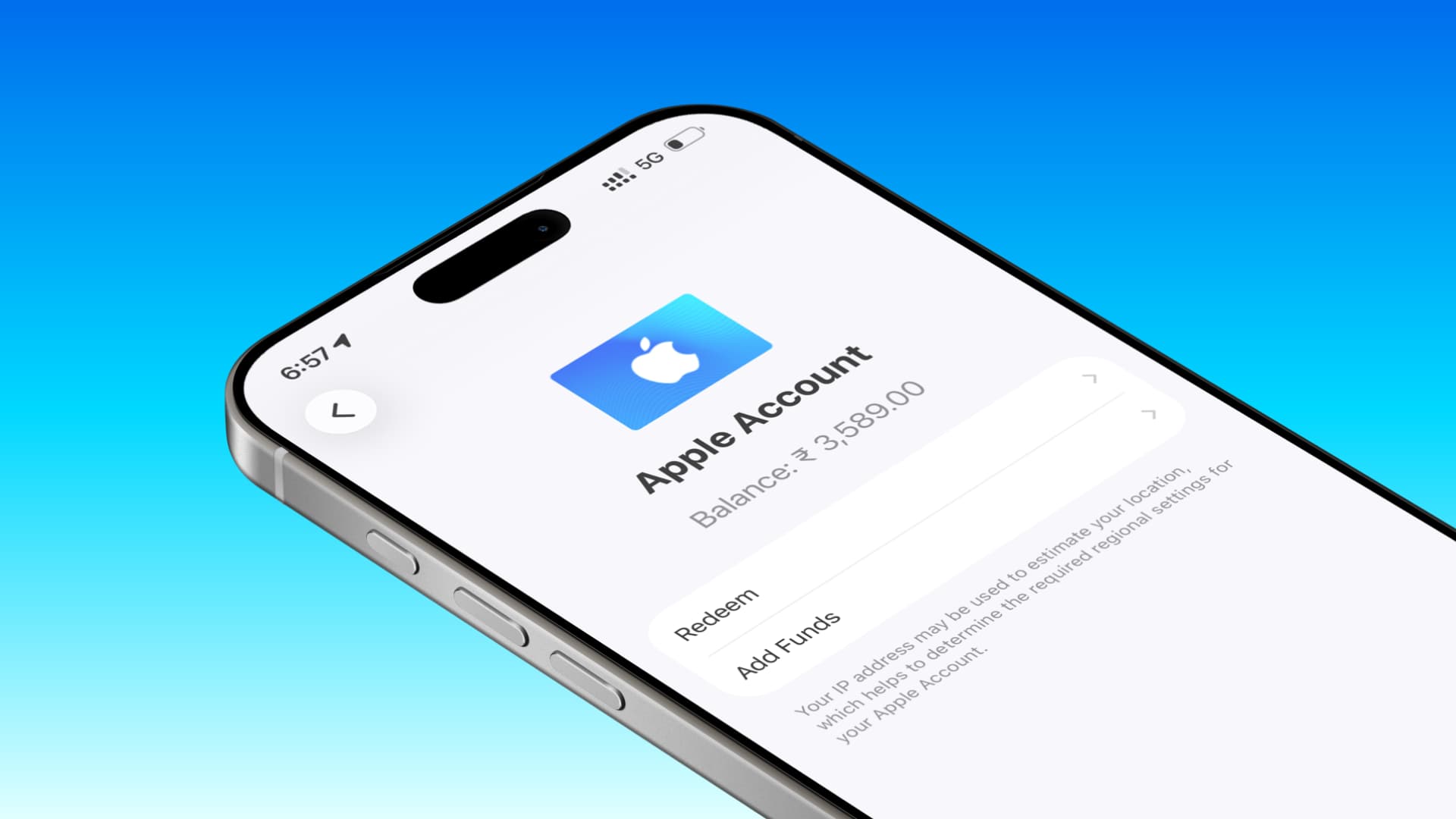 Cambiar la región de la App Store utilizando el saldo de la cuenta de Apple